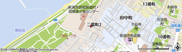 新潟県新潟市中央区二葉町周辺の地図
