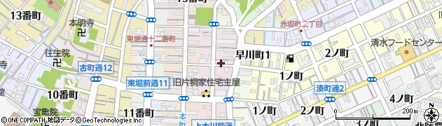 新潟県新潟市中央区上大川前通（１２番町）周辺の地図