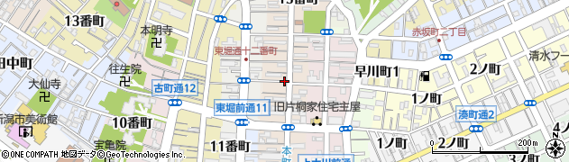 新潟県新潟市中央区本町通（１２番町）周辺の地図