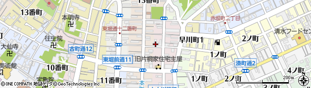 新潟市文化財旧小澤家住宅周辺の地図
