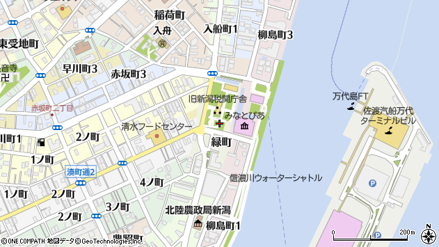 〒951-8014 新潟県新潟市中央区緑町の地図