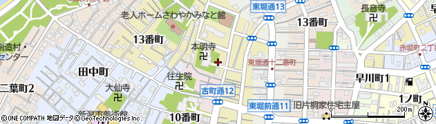 新潟県新潟市中央区古町通（１２番町）周辺の地図