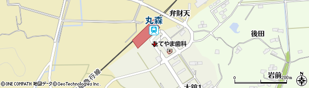 阿武急丸森駅周辺の地図