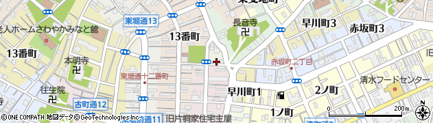 新潟県新潟市中央区横六番町周辺の地図