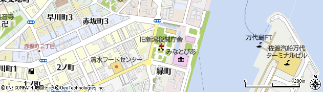 旧新潟税関周辺の地図