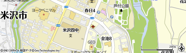 洋服の青山米沢店周辺の地図