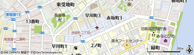 新潟県新潟市中央区赤坂町周辺の地図