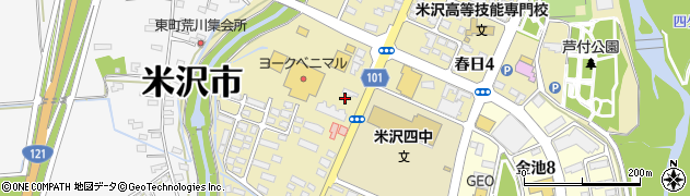 米沢浅川高畠線周辺の地図