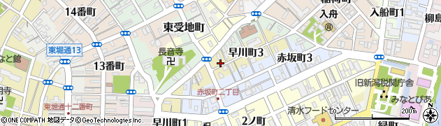 新潟県新潟市中央区早川町周辺の地図