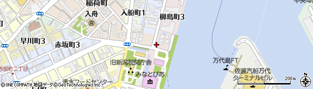 新潟県新潟市中央区柳島町周辺の地図