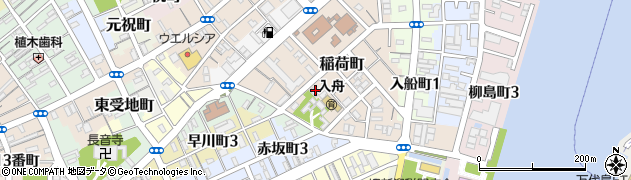 新潟県新潟市中央区稲荷町3490周辺の地図