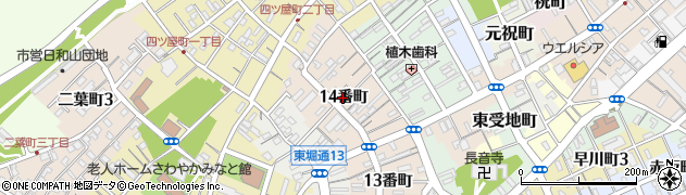 新潟県新潟市中央区本町通（１４番町）周辺の地図