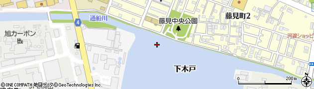 通船川周辺の地図