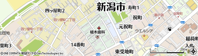 新潟県新潟市中央区寄附町周辺の地図