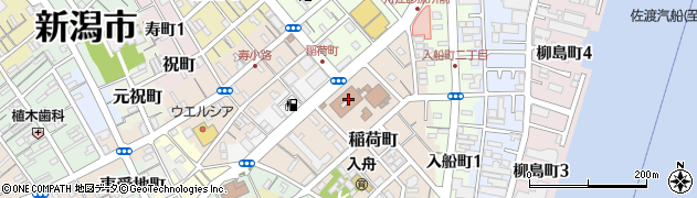 新潟市役所　中央区役所窓口サービス課入舟連絡所周辺の地図