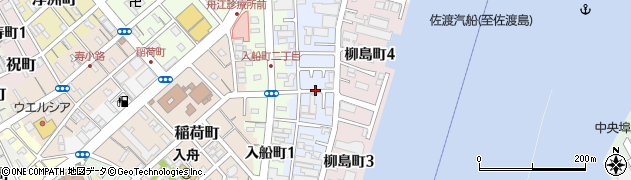 新潟県新潟市中央区東入船町周辺の地図