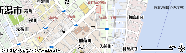 新潟県新潟市中央区稲荷町3509周辺の地図