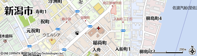 新潟県新潟市中央区稲荷町3566周辺の地図