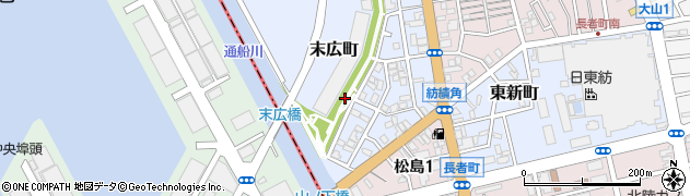 新潟県新潟市東区末広町周辺の地図