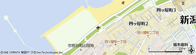 新潟県新潟市中央区西船見町周辺の地図