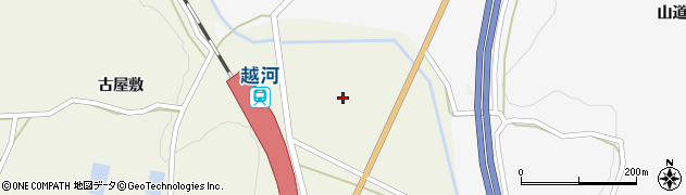 宮城県白石市越河五賀駅前周辺の地図
