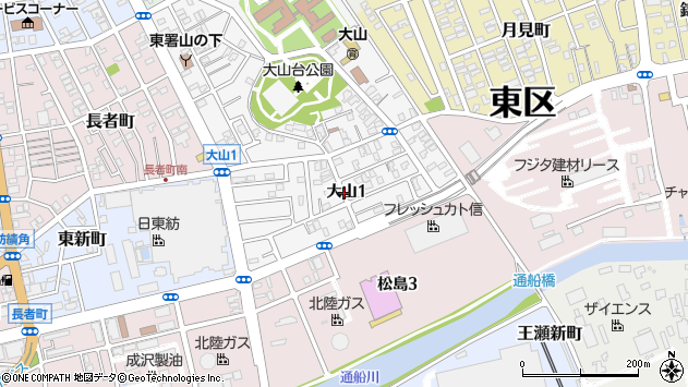 〒950-0067 新潟県新潟市東区大山の地図
