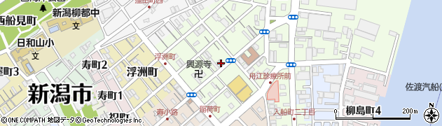新潟県新潟市中央区附船町周辺の地図