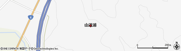 宮城県白石市越河平（山道浦）周辺の地図