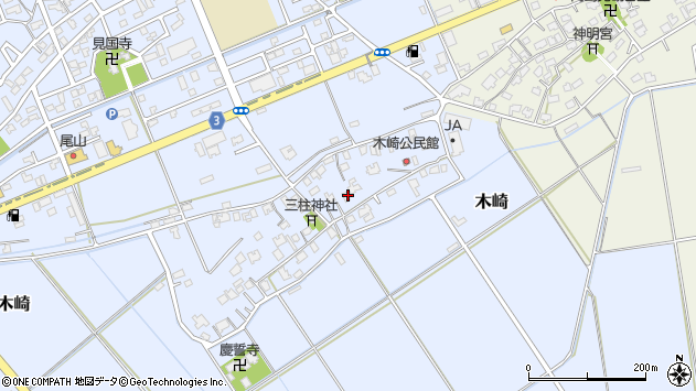 〒950-3304 新潟県新潟市北区木崎の地図