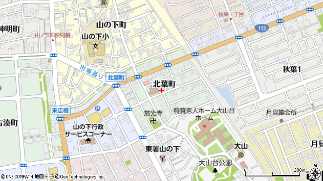 〒950-0055 新潟県新潟市東区北葉町の地図