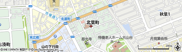 新潟県新潟市東区北葉町周辺の地図