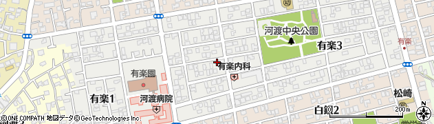 新潟県新潟市東区有楽周辺の地図