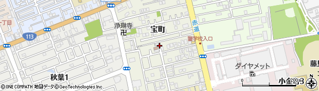 新潟県新潟市東区宝町周辺の地図