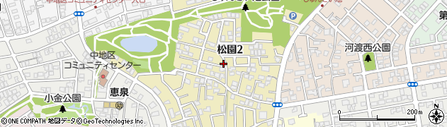 新潟県新潟市東区松園周辺の地図