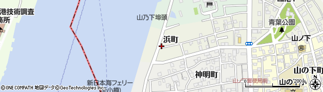 新潟県新潟市東区浜町周辺の地図