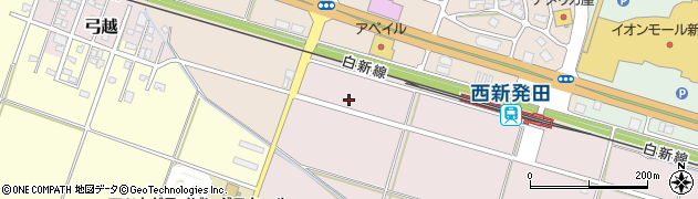 新潟県新発田市弓越周辺の地図
