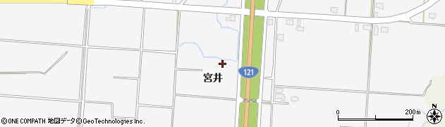 山形県米沢市塩井町（宮井）周辺の地図