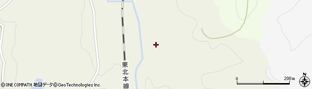 宮城県白石市越河五賀田尻周辺の地図
