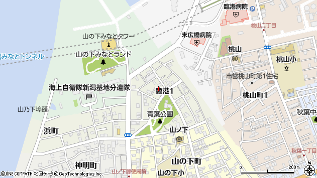 〒950-0043 新潟県新潟市東区臨港の地図