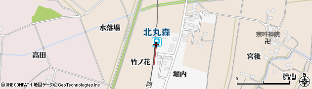 北丸森駅周辺の地図