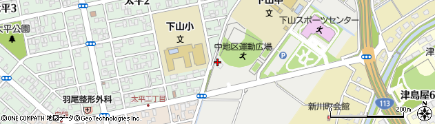 新潟市　中地区運動広場周辺の地図