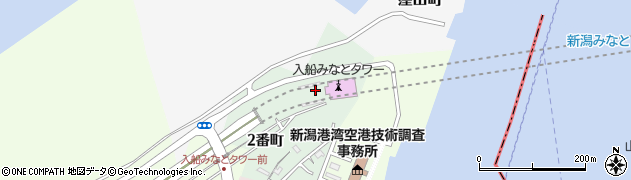新潟県新潟市中央区海辺町（２番町）周辺の地図