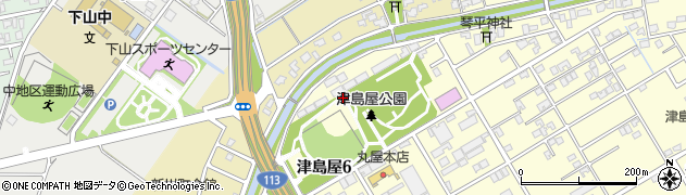 新潟市　津島屋公園運動広場周辺の地図