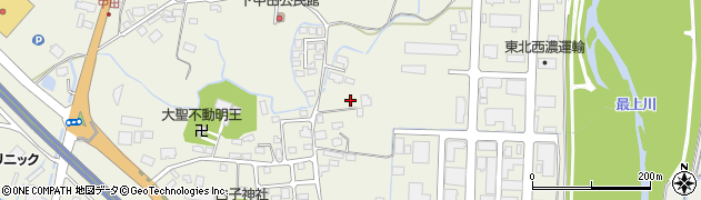 山形県米沢市中田町（浮面）周辺の地図