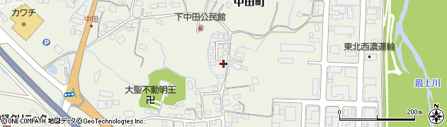 山形県米沢市中田町周辺の地図