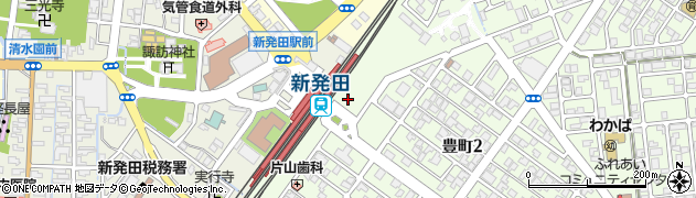 新発田駅東駐車場周辺の地図
