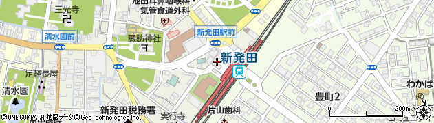 新発田駅前周辺の地図