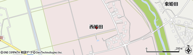 新潟県新発田市西姫田周辺の地図