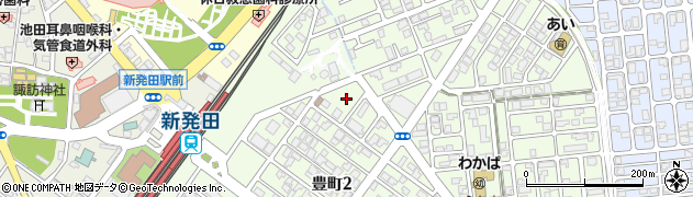 豊町1号公園周辺の地図