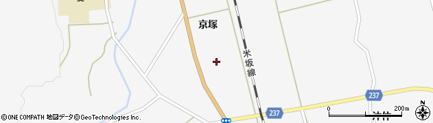 山形県米沢市広幡町京塚周辺の地図